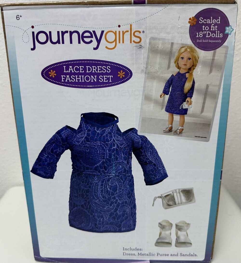 Journey Girls Lace Dress Fashion Set Scaled To Fit 18” Dolls 2019 NEW SEALED BOX